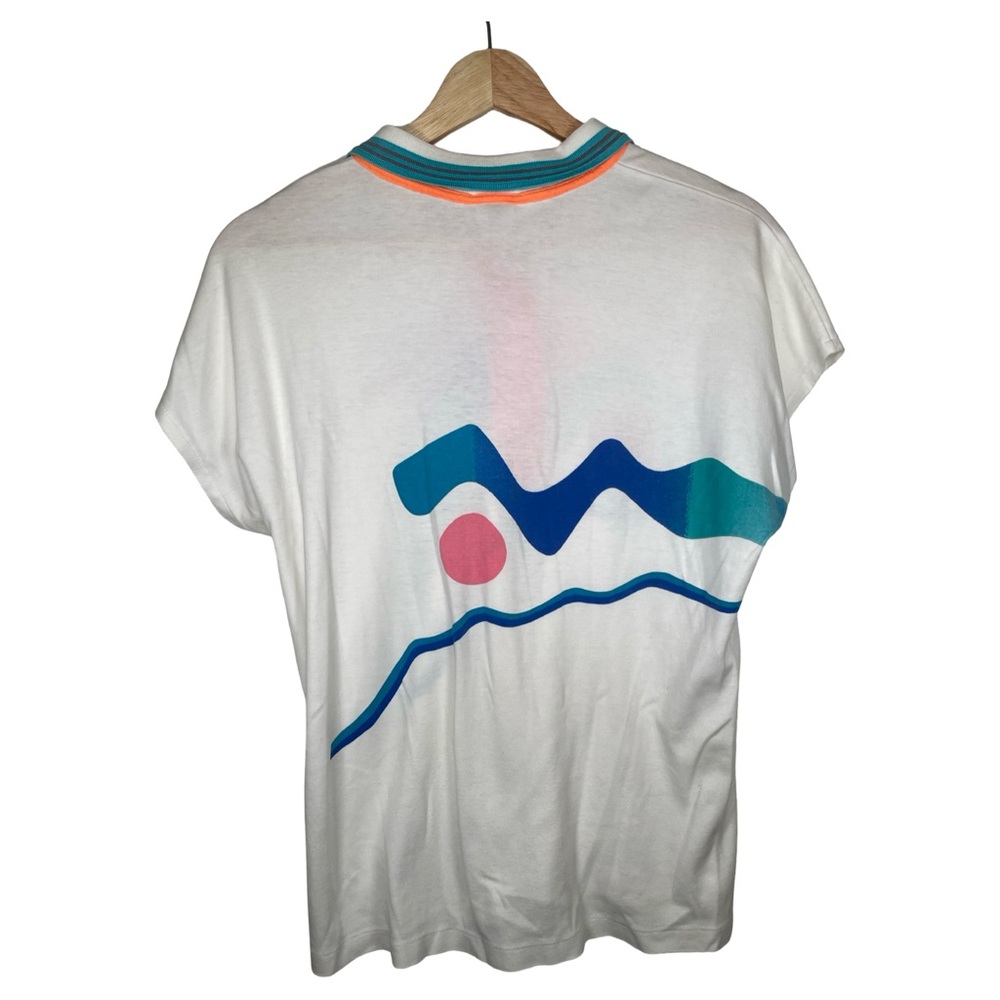 Head vintage White Graphic short sleeve Polo Shirt small #112 - Picture 3 of 3